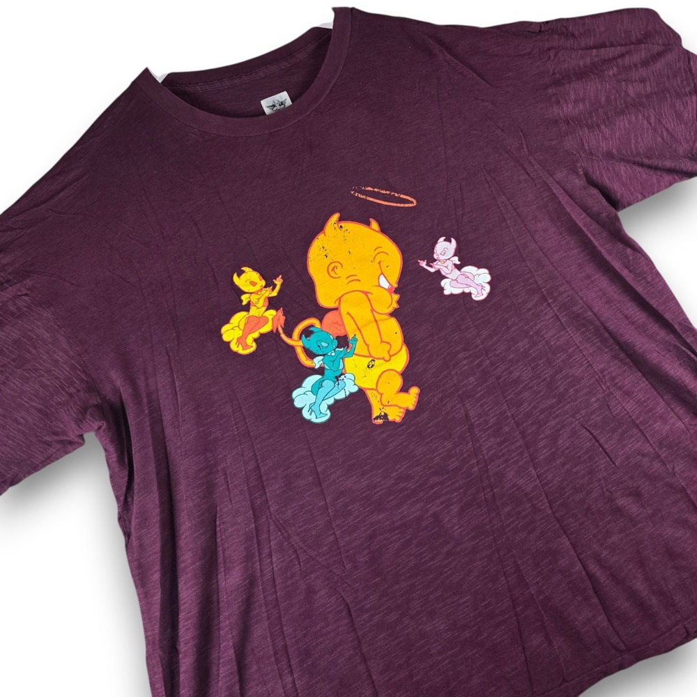 Boys Lie Talk To The Hand Oversized T Shirt OSO Purple Cotton Graphic Tee Women